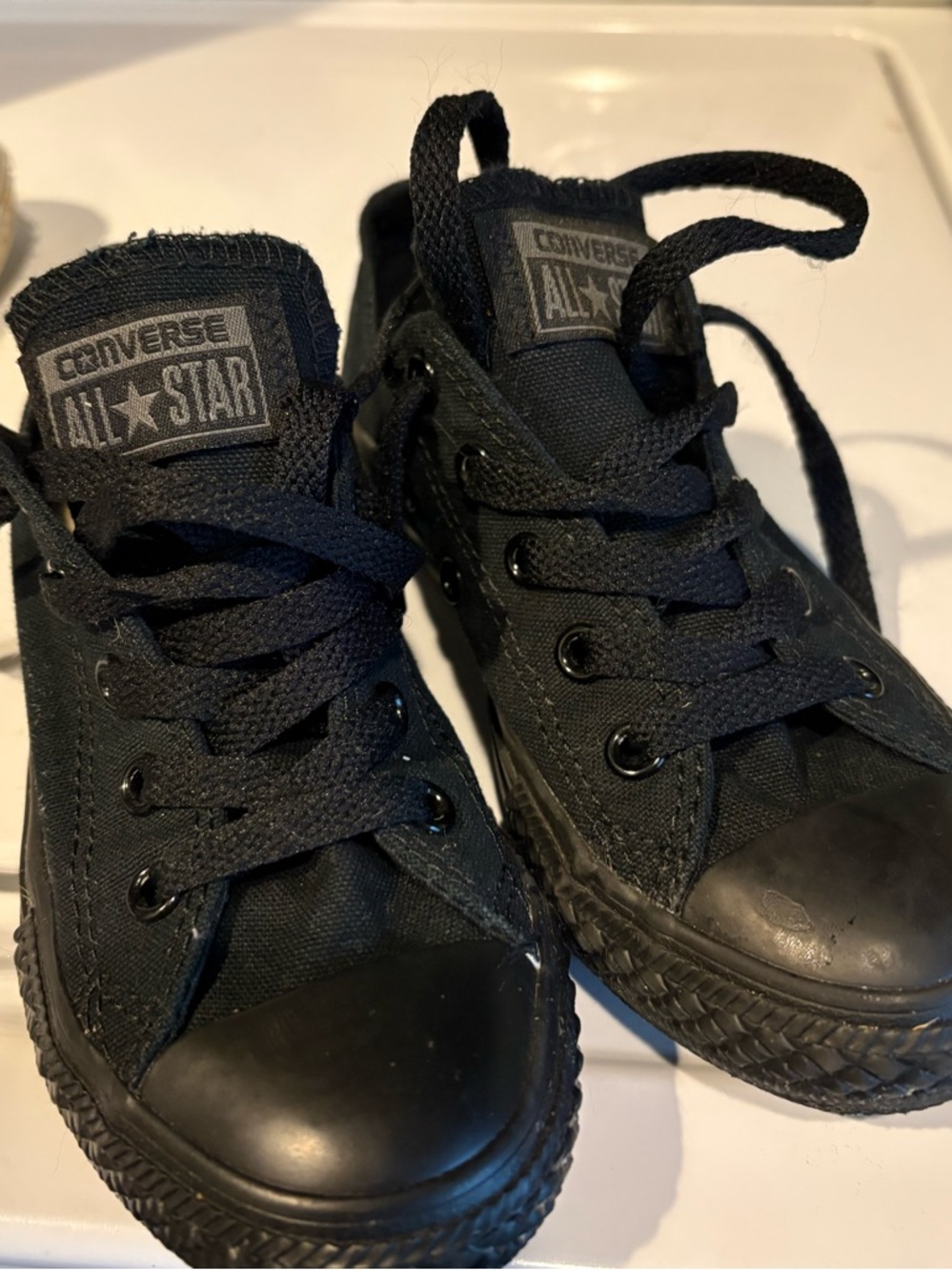 Converse Kids Black Low Top Canvas Sneakers